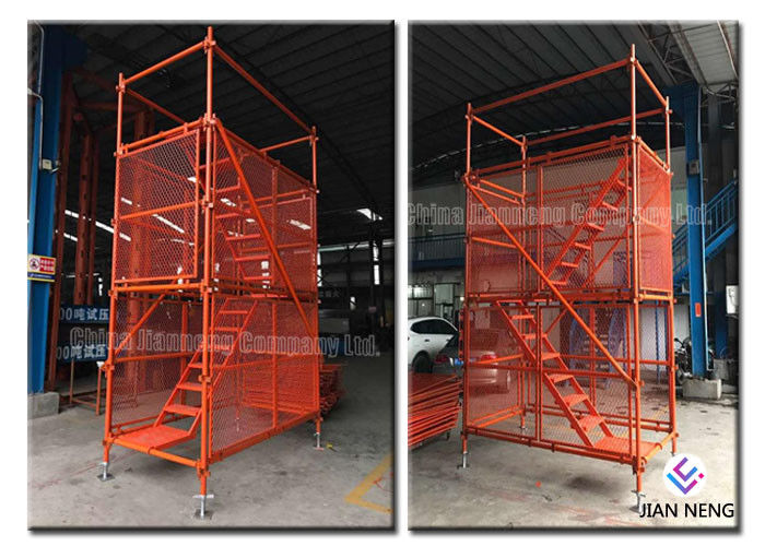 Gabbia rapida semplice della costruzione di sicurezza dell'installazione, gabbia della scala a libretto per il tunnel del sottopassaggio