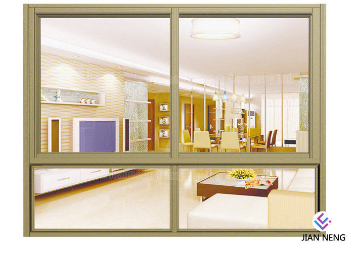 Sash di alluminio fisso bianco insonorizzato Windows, raddoppia Windows di alluminio lustrato con singolo vetro temperato