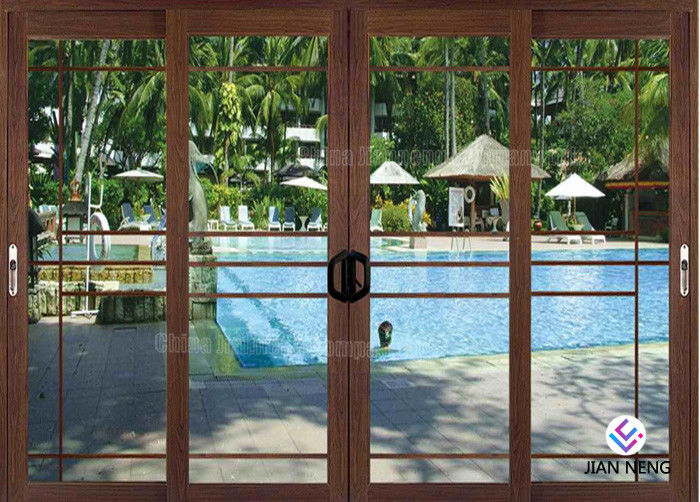 Porte di alluminio della stoffa per tendine di stile dell'Australia, alluminio che fa scorrere le porte del patio con vetro glassato temperato