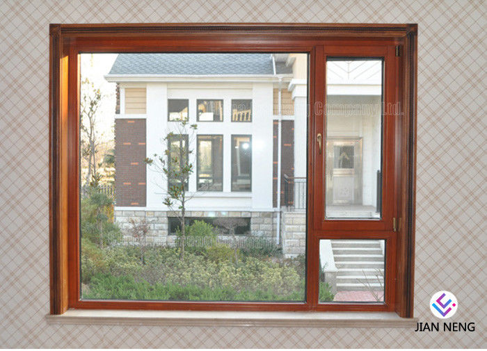 Giro interno Windows di alluminio di inclinazione e colore di legno delle porte con il rivestimento della polvere