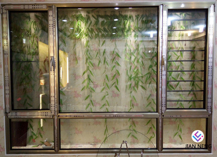 L'isolamento termico 6063-T5 Windows di alluminio e le porte con sicurezza dell'acciaio inossidabile ingranano