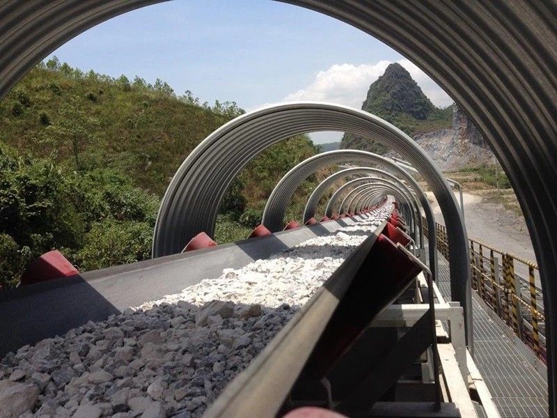 Nastro trasportatore di gomma piano termoresistente per il t/h di estrazioni del carbone 130 - 320