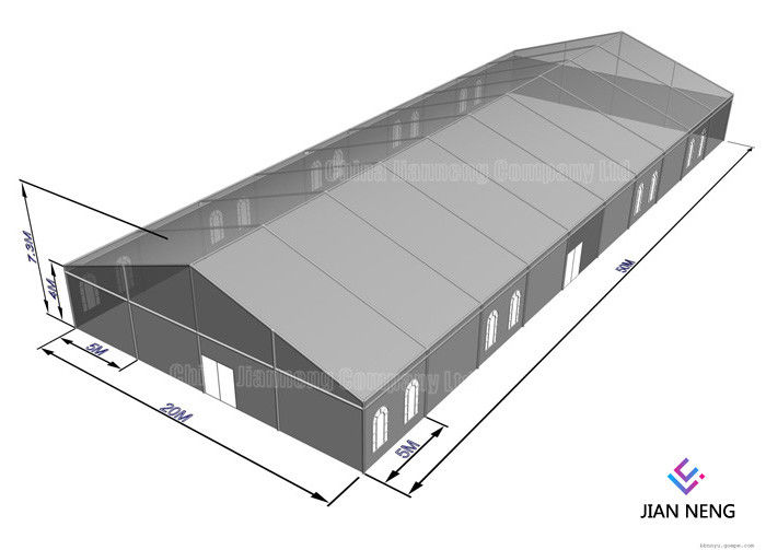 Avvolga la tenda all'aperto di evento della prova/tenda enorme 20x50m della tenda foranea per la capacità di approvvigionamento di 1000 persone