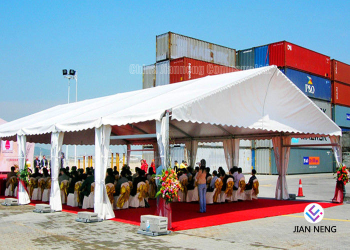 600 ~ 1000 tenda di alluminio della struttura della persona, tenda bianca di evento del PVC con la doppia porta di vetro dell'ala